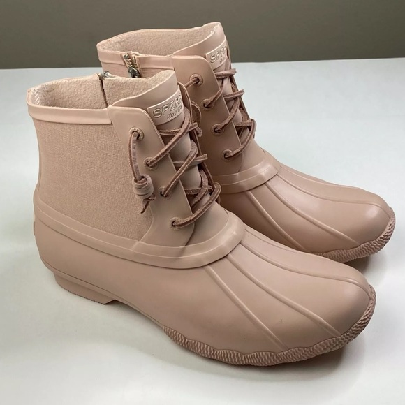 rose dust sperry duck boots